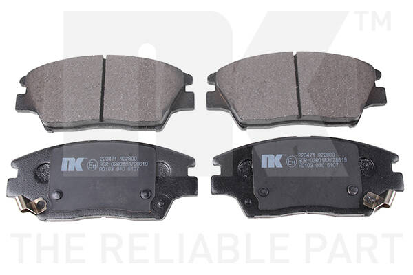 Front brake pad set