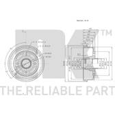 Tambour de frein NK - 253911