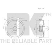 Tambour de frein NK - 253931