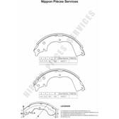 Bremsbackensatz NPS - D350U16
