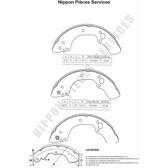 Bremsbackensatz NPS - I350U02
