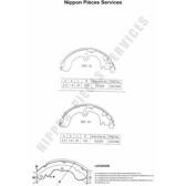 Bremsbackensatz NPS - T350A01