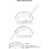 Bremsbackensatz NPS - T350A08