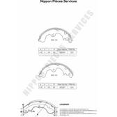 Bromsbackar, sats NPS - T350A09