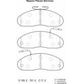 Front brake pad set NPS - N360N46