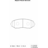 Front brake pad set NPS - S360I27