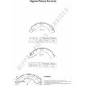 Jeu de mâchoires de frein NPS - N350N01
