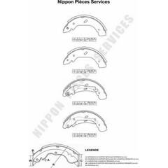 Jeu de mâchoires de frein NPS - N350N02