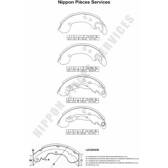 Jeu de mâchoires de frein NPS - N350N07