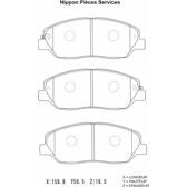 Jeu de plaquettes de frein avant NPS - H360I20