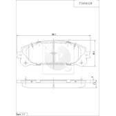 Jeu de plaquettes de frein avant NPS - T360A128