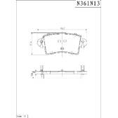 Kit pastiglie freno posteriore NPS - N361N13