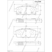 Rear brake pad set NPS - D361O08