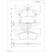 Rear brake pad set NPS - T361A36