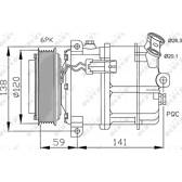 Compresor, aire acondicionado NRF - 32191