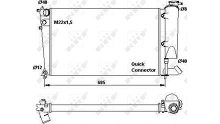 Koeler, motorkoeling NRF 20558923
