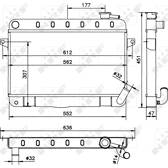Radiador, refrigeración del motor NRF - 52162