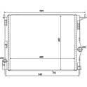 Radiador, refrigeración del motor NRF - 53069A