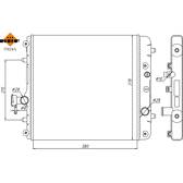 Radiador, refrigeración del motor NRF - 53824A