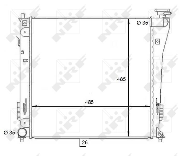 Engine Cooling Radiator – For Hyundai I40 1.6 CRDI 2018+ (Lift) – 253103Z950