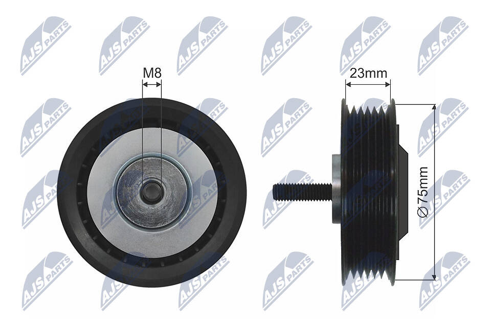 Deflection/Guide Pulley, v-belt