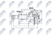 Homokineet reparatie set, aandrijfas