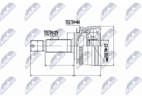 Homokineet reparatie set, aandrijfas