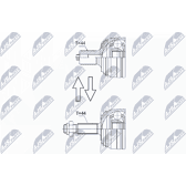 Homokineet reparatie set, aandrijfas NTY - NPZ-VW-044