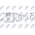 Joint Kit, drive shaft NTY - NPW-FR-085