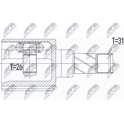 Joint Kit, drive shaft NTY - NPW-FR-091
