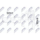 Joint Kit, drive shaft NTY - NPZ-FR-054