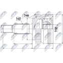 Ledsats, drivaxel NTY - NPZ-RE-047