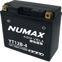 Batterie moto Numax AGM SLA scellée  YT12B-4  12 V 10 AH 210 AMPS EN NUMAX - NT12B-4