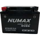 Batterie moto Numax AGM SLA scellée  YTX9-BS SLA  12 V 8 AH 135 AMPS EN NUMAX - NTX9-BS SLA
