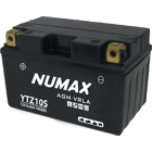 Batterie moto Numax AGM SLA scellée  YTZ10S 12 V 8,6 AH 190 AMPS EN NUMAX - NTZ10S