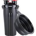 Schwarze Reiseflasche mit Tiermotiv OBJECTIF PREVENTION - OPGOURDE