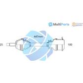 Drivaxel ODM-MULTIPARTS - 18-353010