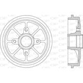 Brake Drum OPEN PARTS - BAD9029.30