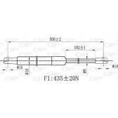 Gasveer, kofferruimte OPEN PARTS - GSR6517.00