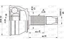 Homokineet reparatie set, aandrijfas