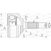Homokineet reparatie set, aandrijfas OPEN PARTS - CVJ5780.10