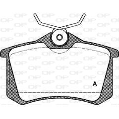 Jeu de 4 plaquettes de frein à disque OPEN PARTS - BPA0263.01