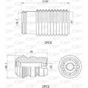 Juego de guardapolvos, amortiguador OPEN PARTS - DCK5068.04