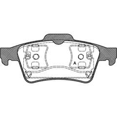 Set di 4 Open Parts BPA1256.00 Pastiglia Freno Posteriore