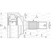 Ledsats, drivaxel OPEN PARTS - CVJ5741.10