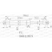 Mola pneumática, capot do motor OPEN PARTS - GSR6263.00