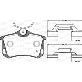 Rear brake pad set OPEN PARTS - BPA0263.50