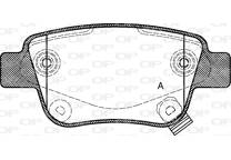 Rear brake pad set