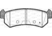Rear brake pad set