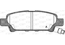 Rear brake pad set